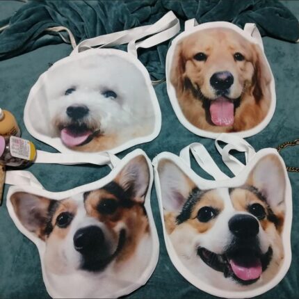 Fun and unique animal-shaped tote bags, customizable pet canvas bags