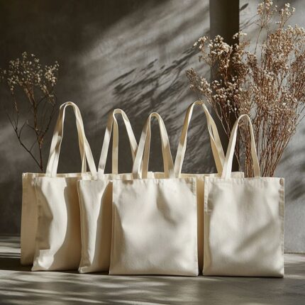 10-piece blank canvas tote bag for DIY painting and embroidery, graffiti-friendly and printable canvas shopping bag.